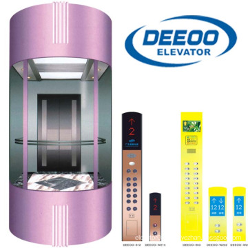 Glass Panoramic Observation Sightseeing Lift Elevator Price